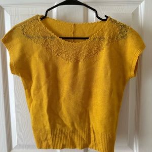 Handmade mustard sweater vest